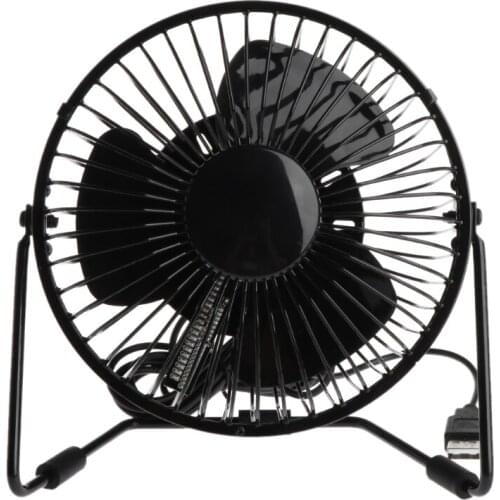 Desktop USB LED Fan Real Time Temperature Message Cooling Fan For PC Home Office