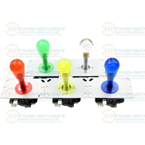 New Arcade Illuminated Joystick with 35mm Oval Crystal Bubble Bat Top LED lighting Joystick High Imitation Sanwa Arcade Joystick