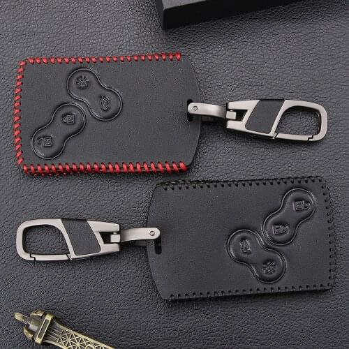 New Design Leather Key Case Car Styling Key Cover For Renault Duster Megane 2 3 Captur Kadjar Clio Accessories
