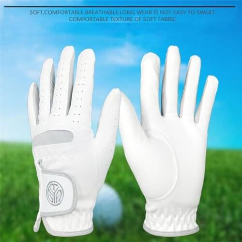 1 Pc Mens Golf Gloves Left Right Hand Women Soft Ultra-fiber Cloth Breathable Wear-resistant Golf Gloves Sports Gloves