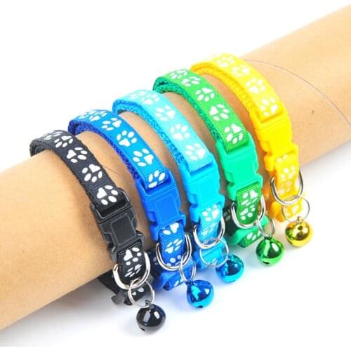 Pet Supplies Cat Collar With Bell Adjustable Buckle Collar Cat Pet Supplies Cat Accessories Collar Small Dog Colorful Collar New