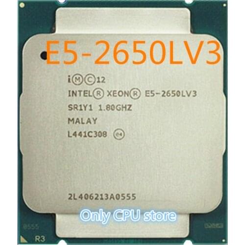 Original Intel Xeon Processor E5-2650LV3 OEM Version 1.8GHz 12-Core 65W 30M E5 2650LV3 Desktop CPU E5 2650L V3 free shipping