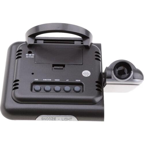 Projection Digital Weather LCD Screen Snooze Alarm Clock Color Display w/ LED with USB Charging Cable