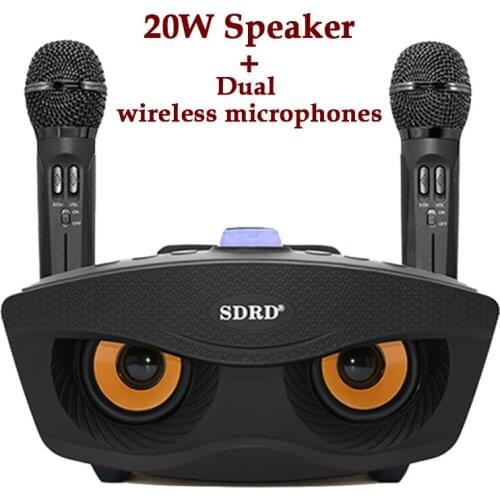 SD-306 High-power Portable Subwoofer Bluetooth Speaker Home Theater Karaoke Music Center Dual Wireless Microphone caixa de som