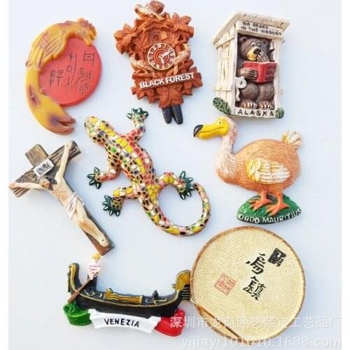 Spain Travel Souvenir Fridge Magnet Venice City Baden Germany Magnet Sticker Alaska Travel Gifts