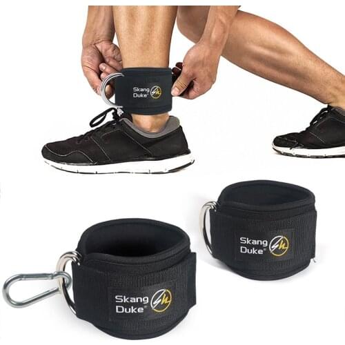 Fitness Adjustable D-Ring Ankle Straps Foot Support Ankle Protector Gym Leg Pulley with Buckle Sports Feet Guard