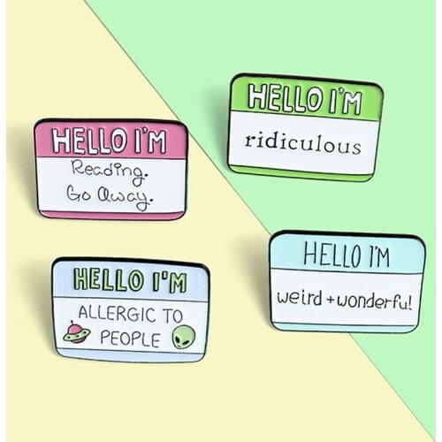 Fun Dialogue Quote Enamel Pins Friends Custom Humor Brooches Bag Clothes Lapel Pin Label Badge Cartoon Jewelry Gift