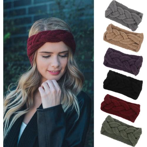 Winter Women Knitted Headband Headwrap Ear Warmer Hairbands Muffs Band Ladies