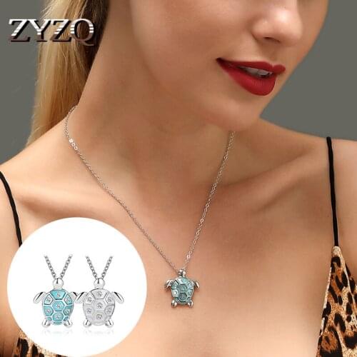 ZYZQ Temperament Wild Turtle Necklace For Women Simple Cute Little Turtle Animal Pendant Clavicle Chain
