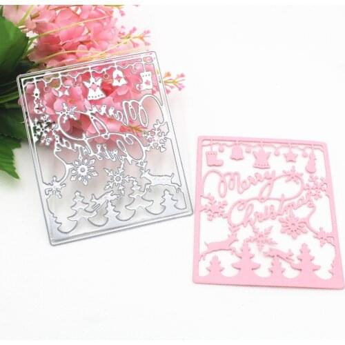 1pcs Merry Christmas DIY Scrapbooking Photo Album Paper Card Craft Cute Embossing Metal Cutting Dies Stencils Scrapbooking