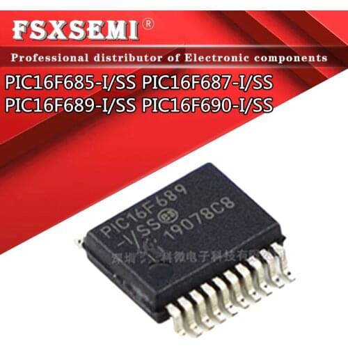 10pcs PIC16F685 687 689 690 PIC16F685-I/SS PIC16F687-I/SS PIC16F689-I/SS PIC16F690-I/SS SSOP20 Microcontrollers