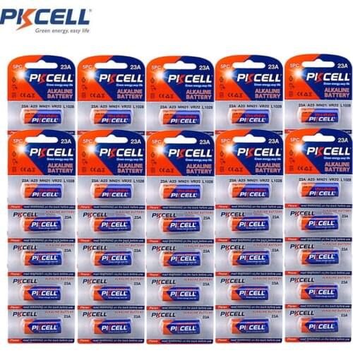 50Pcs 23A Battery 12V L1028 MN21 V23GA MN21 VR21 A23 Super Alkaline Dry Battery For Doorbell Lighter Rolling Shutter Door