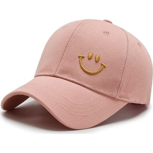 Athletic Travel Baseball Hat Cap Beach Sun Hat Outdoor Sports Hat Smile Face Embroidery Visor Cap Dad Adjustable Cap