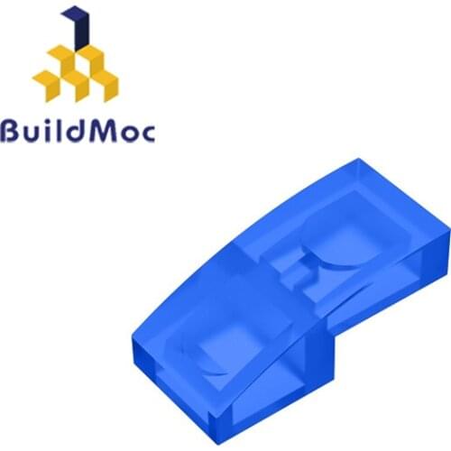 BuildMOC Assembles Particles 11477 Slope Curved 2 x 1For Building Blocks Parts DIY LOGO Educational