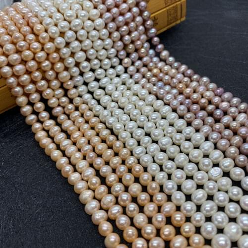 Natural Freshwater Pearl Beads High-quality Rice-shaped Bead for Making Jewelry DIY Bracelet Necklace Accessories beaded 6-7mm