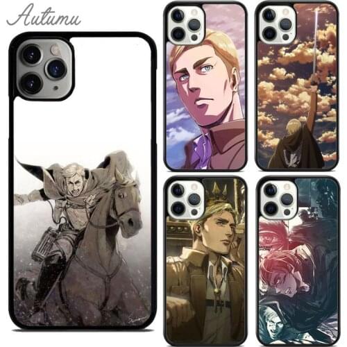 Erwin Smith Attack on Titan Phone Case for iPhone 11 12 Pro Max mini X XR XS SE 2020 5 6S 7 8 Plus Samsung S8 S9 S10 Cover shell