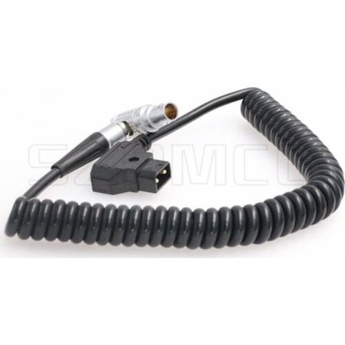 D tap to Right Angle 1B 2 Pin Male Coiled Power Cable for Kinefinity MAVO LF Terra 4K Camera