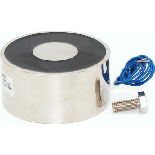 DC 6V/12V/24V 100/40 Round Electromagnet Lifting 150KG 1500N.Solenoid Strong Sucker Holding Electric Magnet custom