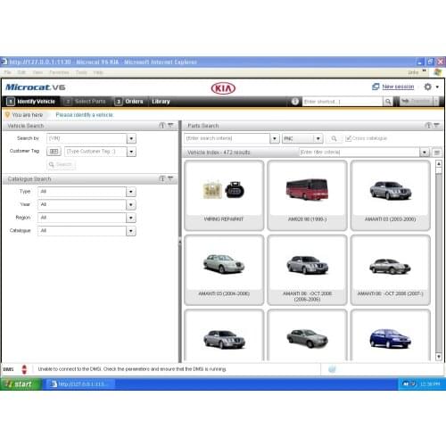 For KIA M-CAT V6 [10/2018] Cars & trucks & bus, parts catalog. VMWare