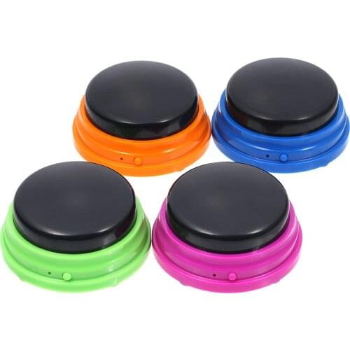 Recordable Talking Button Voice Recording Sound Button for Kids Pets Interactive Toy Phonograph Answering Buttons Noise Makers