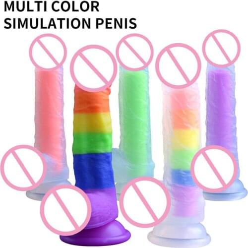 Super Soft Liquid Silicone Jelly Dildo Realistic Penis Suction Cup for Female G-spot Stimulate Non Vibrator Anal Dildos Sex Toys