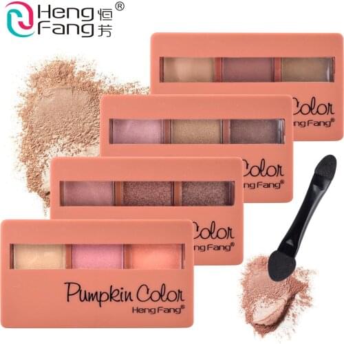 Long-lasting Easy to Wear Star-light Three-color Eye Shadow 4.5g Eyes Makeup Brand HengFang #H6518