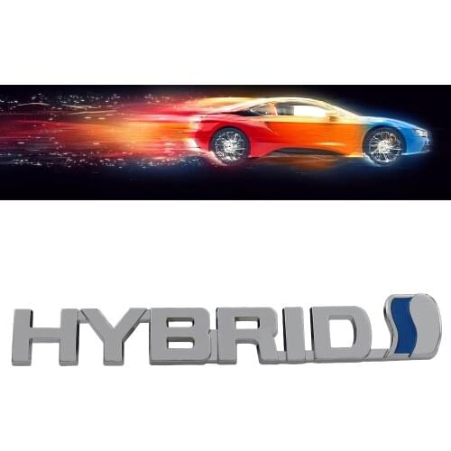 Chrome HYBRID for Prius Fender Trunk Emblem Decal Badge Sticker