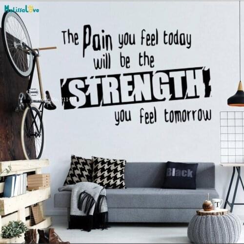 Art Word The Pain You Feel Today Wall Sticker Home Gym QuoteTraining Incentives Keep Moving Vinyl Poster YT4457