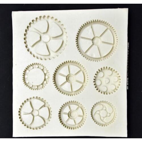 Cake Tools Creative Border Fondant Cake Molds DIY Steam Punk Gear Series Chocolate Mould For The Kitchen Baking Decoration