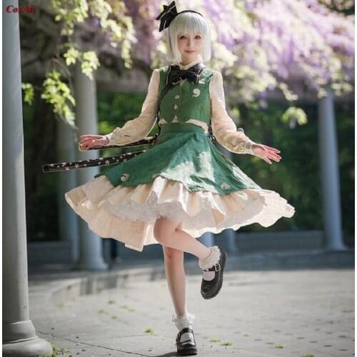 Hot Game Touhou Project Konpaku Youmu Cosplay Costume Lovely 2 Colors Uniform Skirt Activity Party Role Play Clothing S-XL New