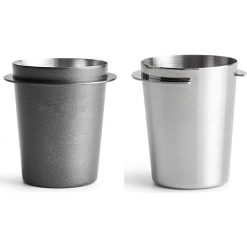 Stainless Steel Dosing Cup Coffee Sniffing Mug Powder Feeder for Espresso Machine Portafilter Coffee Tamper