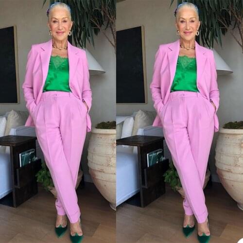 Fashion Notched Lapel Women Suits Deep V Neck Pocket Blazer Pencil Pants 2 Pieces Sets Office Lady Casual Daily Wear