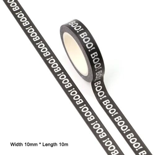 NEW 10pcs/Lot 10MM*10M Halloween Trick or Treat BOO Decorative Washi Tape Wholesale Masking Tape Stationery washi tape stickers