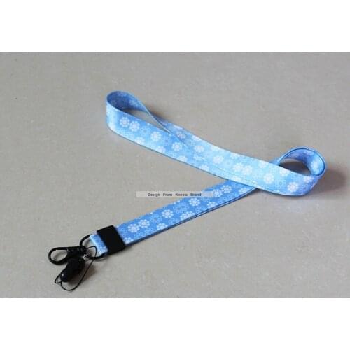 Wholesale round flower fashion Mobile Phone Straps Exhibition Meeting Lanyard Custom logo polyester printing free shipping