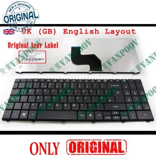 Original New Notebook Laptop keyboard for Acer Aspire 5516 5517 5532 5534 5732 5732Z 5732ZG 5332 5334 UK GB English - NSK-GFB0U