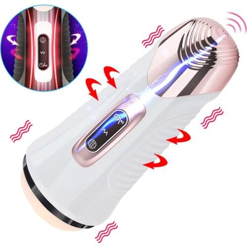 Fully Automatic Male Masturbator Suction Airbag Sucking Vagina Sex Machine Moans Sex Toys for Man Masturbation Vibrating for Men