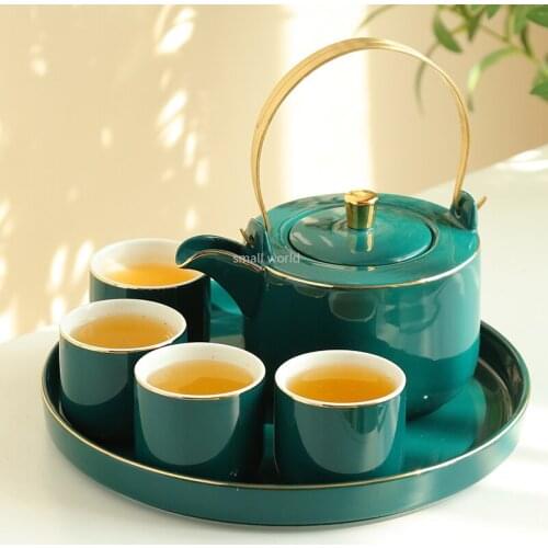 Afternoon tea infuser tea strainer fruit flower teapot heating base teacup set glass teacup with ceramic infuser tea accessories