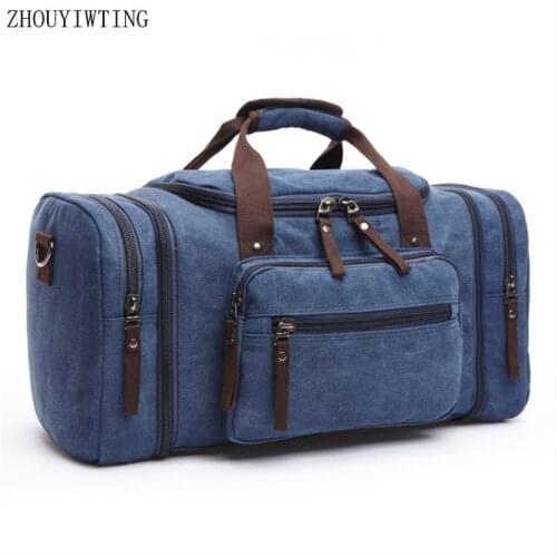 New High Quality Mens Canvas Travel Duffel Bag Organizer Waterproof Oxford Packing Cubes Weekend Large Capacity Luggage Handbags