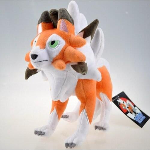Takara Tomy Pokemon Lycanroc Plush Doll Evolution Toy for Children Birthday Christmas Gifts 30cm