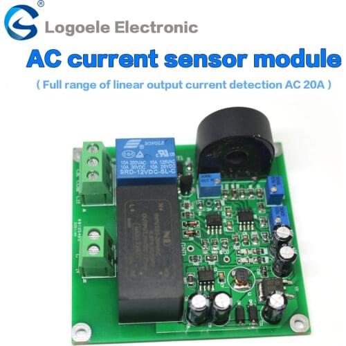 High quality AC 0-5A/10A/20A current sensor module detect the full range of linear relay output