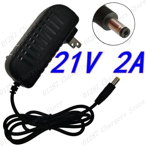 21V 2A Lithium Battery Charger Electric Screwdriver 18V 5Series 18650 Lithium Battery Wall Charger DC 5.5 * 2.1 MM