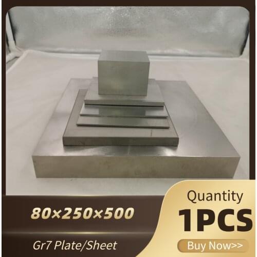 1pcs Gr7 TA9 Ti-0.2Pd Titanium Alloy Plate Ti Sheet 80*250*500mm For DIY OEM Metalworking Supplies