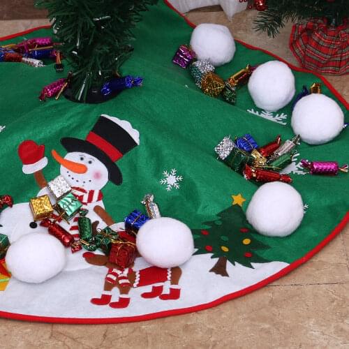 10pcs/set Christmas Snowballs Indoor Xmas Decoration Realistic Soft Plush Snow Balls simulation Ornaments 7cm