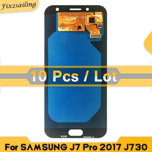 10 Pcs/Lot Super AMOLED For Samsung Galaxy J7 Pro 2017 J730 J730F LCD Display Touch Screen Digitizer Assembly Replacement