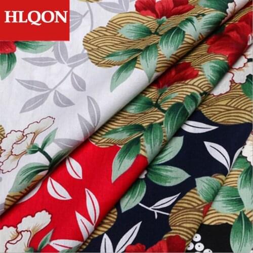 100% cotton brocade soft comfortable flower printed tissue fashional fabric for patchwork dress felt baby clothing by 100x150cm