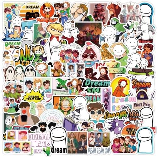 100pcs Anime Stickers Dream Smp Decal Travel Luggage Guitar Fridge Suitcase Laptop Car Truck Waterproof Helmet Sticker kids Toy