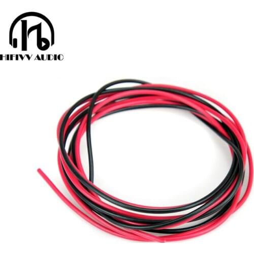 2 square 4N Pure copper hifi audio cable for amplifier speaker red and black