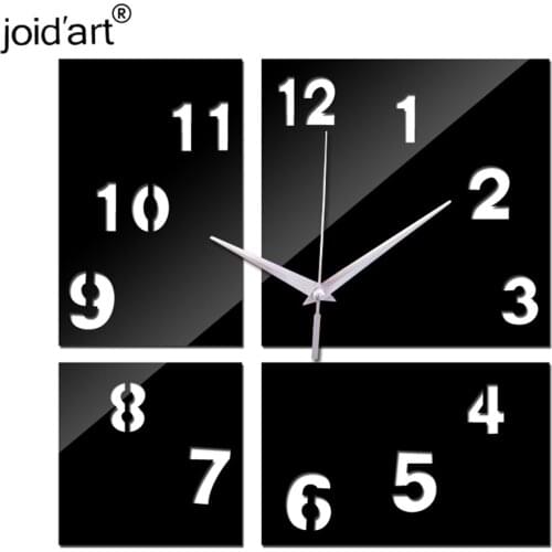 New Acrylic Wall Clocks 3d Mirror Diy Clock Sticker Horloge Watch Large Decorative Quartz Living Room Modern