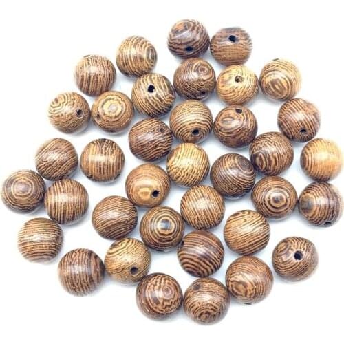 BEADZTALK Natural Wooden Beads Coco Nut 8 mm Round Loose Smooth Brown Colors Wood For DIY Jewelry Making