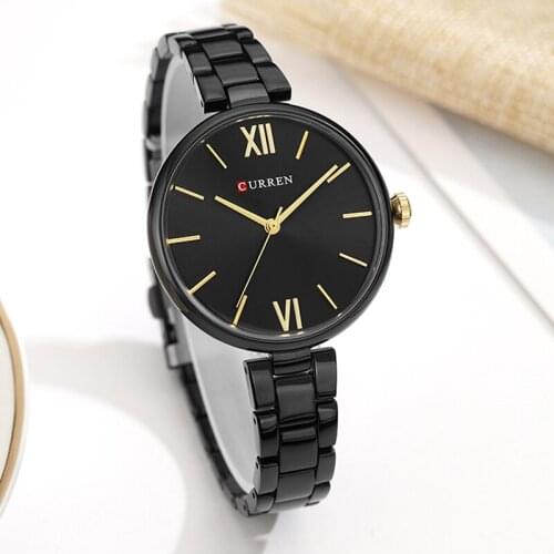 CURREN Women Watch Fashion Full Steel Elegant Analog Quartz Clock Top Brand Luxury Ladie Dress Watches Reloj Mujer Girl Bracelet